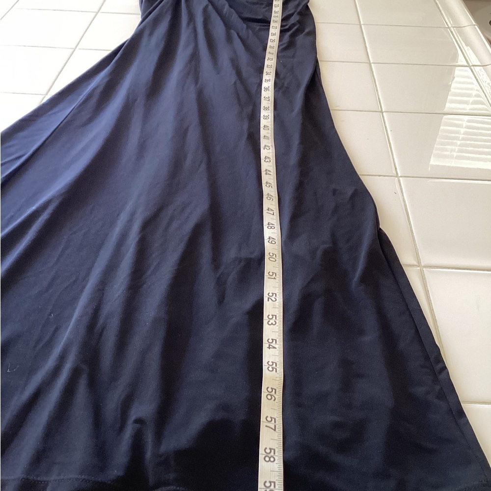 NWT Calvin Klein Black Asymmetrical Ruched Jersey Long Gown - Picture 11 of 15